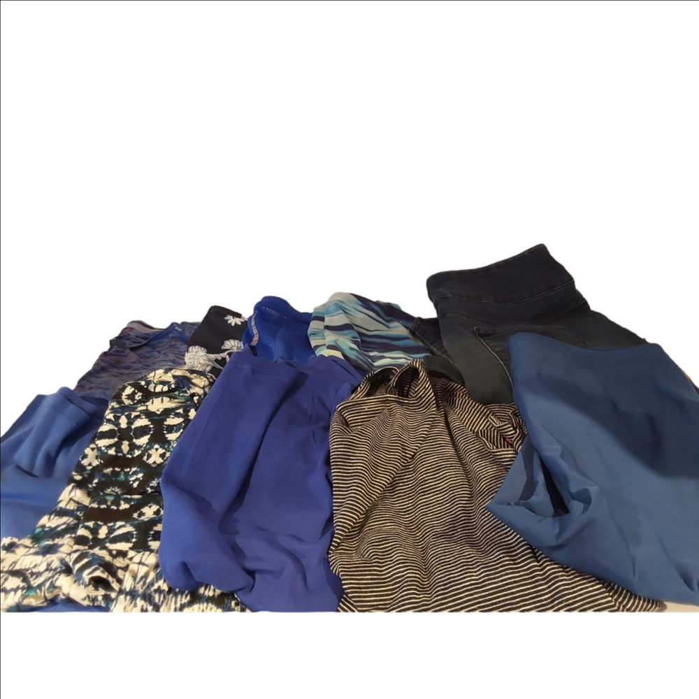 Mixed Blue & White M/L Women's Clothing Lot